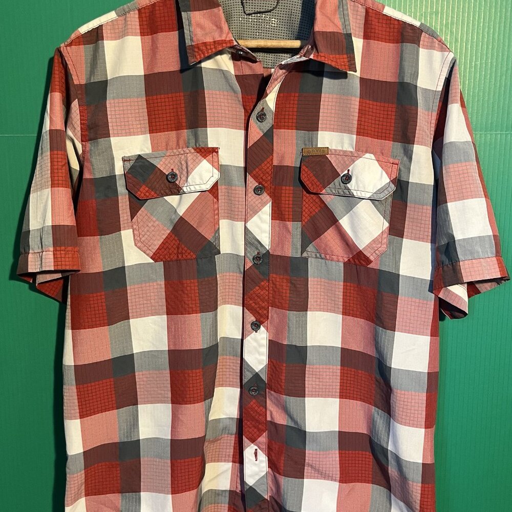 Title: Orvis Men's Plaid Shirt – Short Sleeve, Size L/XL – RN#137013